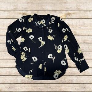 Petite Sunny Poppy Nehru Collar Blouse